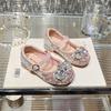 Children's high heels season children's foreign style rhinestone princess shoes children's shiny crystal soft-soled shoes