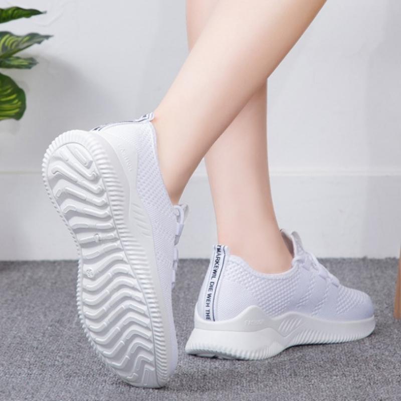 Women Breathable Soft Sole Comfort Casual Fashion Flying Trend Running Sneakers Lightweight Slip On Shoes