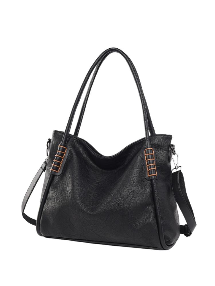 High Texture Soft Leather Tote Bag for Women Vintage Shoulder Bag Stylish Large Capacity Commuter Bag Simple Crossbody Bag