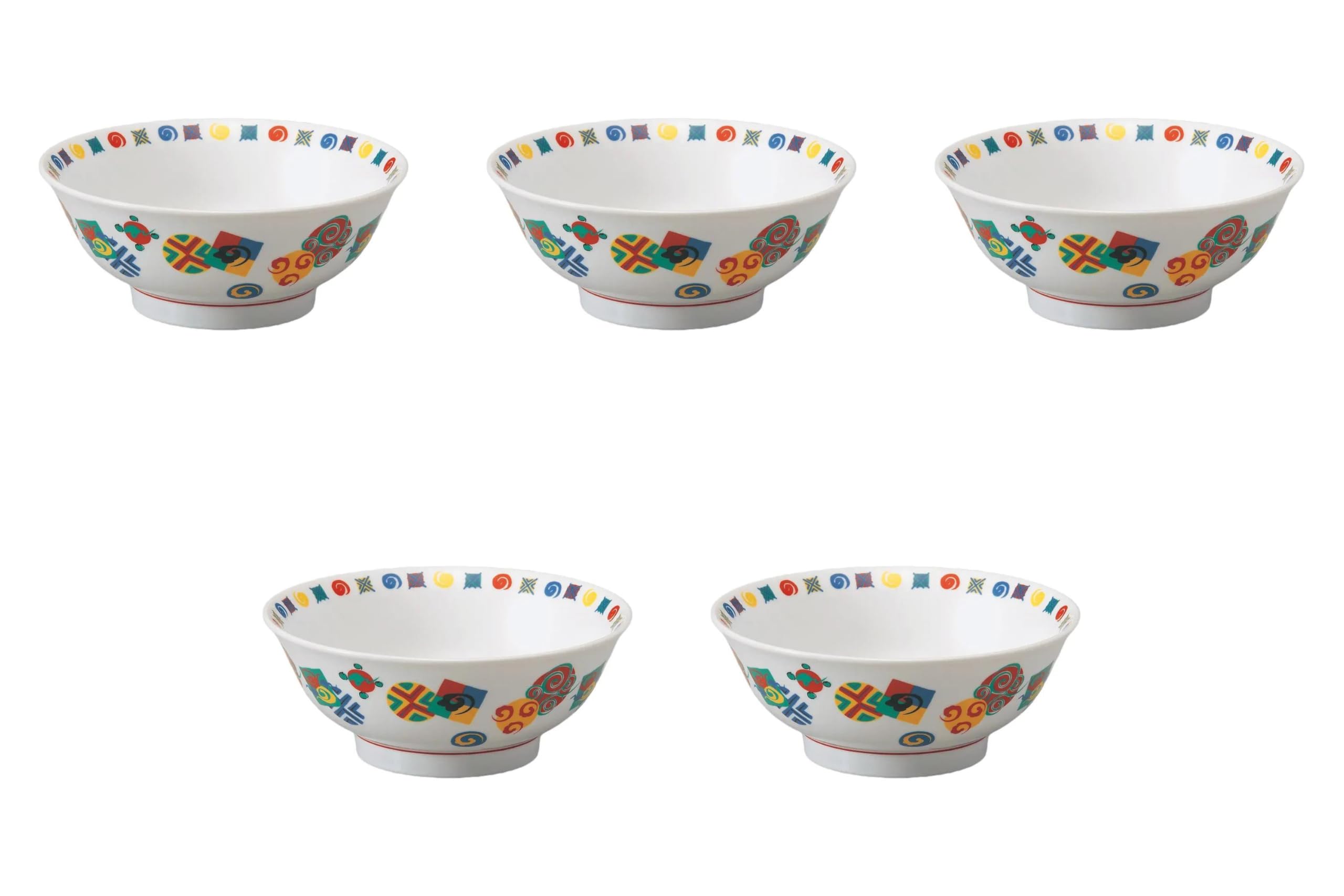 

Set of 5 Chuka Sanmai Bowls x Ramen Bowls by Setomonohonpo 6.8-inch [21 8.5cm (1300cc)]