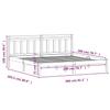 Solid Wood Bed Frame Gray Pine 200x200 cm