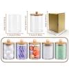 Scatola portaoggetti in acrilico con coperchio, porta-dispenser, barattolo in plastica trasparente, organizer per trucchi, contenitore da bagno, organizzazione storage