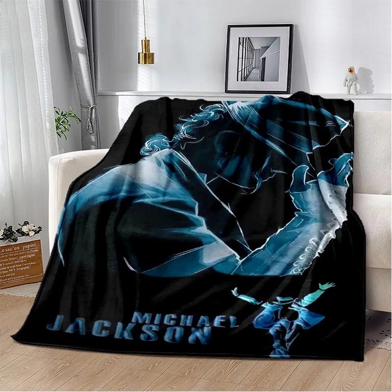 Michael Jackson Retro Printed  HD Blanket Soft Throw Blanket for Home Bedroom Bed Sofa Travel Office Solid Cover Blanket  Adults