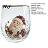 Lead Free Soda Lime Glass Christmas Cocktails Glass, Santa Snowman Reindeer Tree Design Tumbler, 300ml Lead-free Festive Seasonal Tumblers Holiday