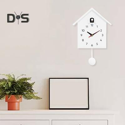 Silent Wall Clock High Accuracy Simple Installation Minimalist Birdhouse Modern Design Decorative Hanging Clock