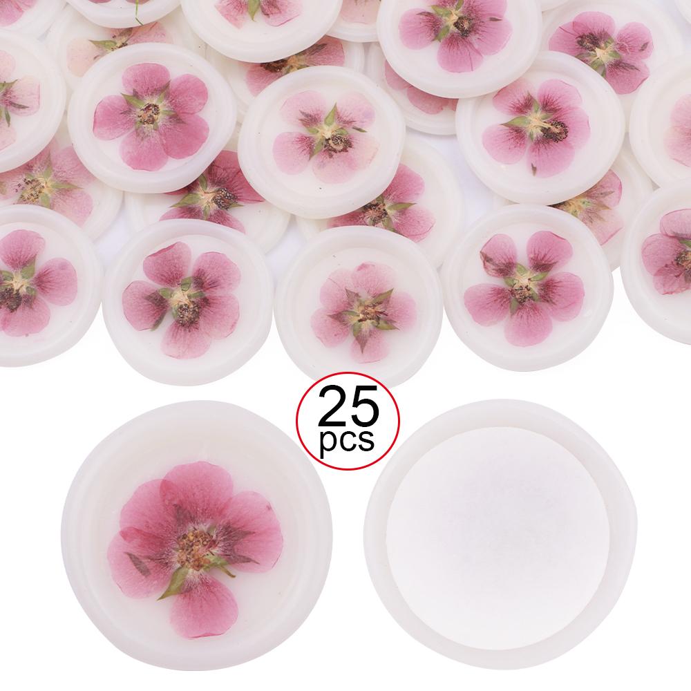25 Pcs Self Adhesive Wax Seal Stamp Stickers for Wedding Envelopes Dry Floral Wax Seal Sticks Wedding Wax Seal Sticker Backing