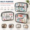 Large Capacity Transparent PVC Travel Makeup Bag - Cartoon Print, Waterproof & Portable Toiletry Organizer