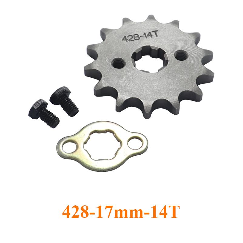 Front Engine 428# 17mm 10T-19T Sprocket For KAYO BSE SSR SDG Dirt Pit Bike ATV Quad Go Kart Moped Buggy Scooter Motorcycle