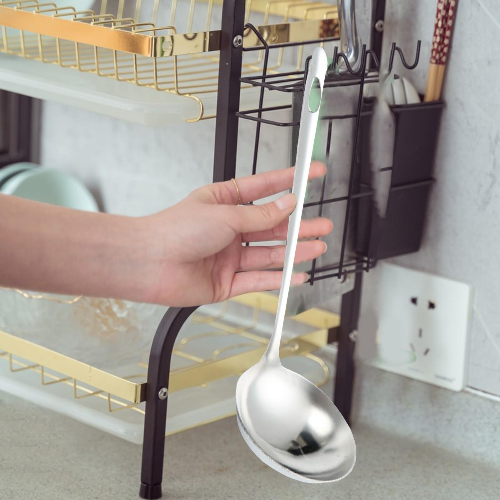 

Kitchen Tableware Stainless Steel Spoon Spatula Soup Spoon Stir Frying Spatula Hot Pot Spoon Leak Spoon Ktichen Supplies