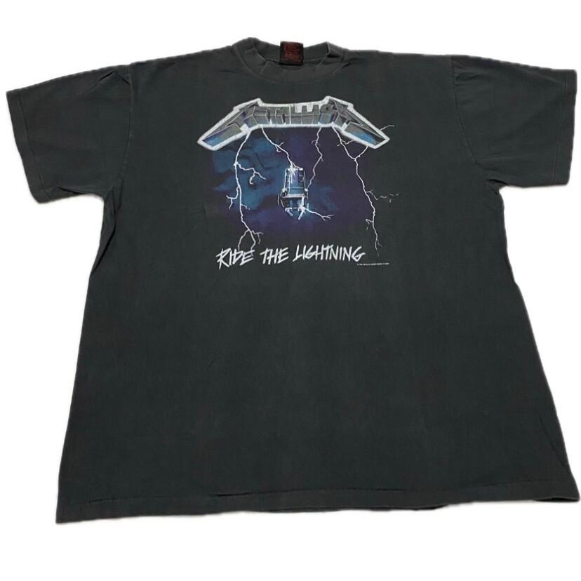Vintage 1994 Metallica Ride The Lightning XL Tour Concert Metal T-shirt REPRINT