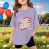 Kids Short Sleeve T Shirt 250 Years Commemorative Graphic Tee Independence Day 1776 2026 Casual Fit Cotton Top for Boys and Girls