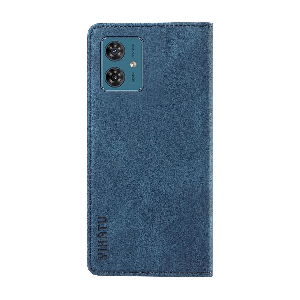 YIKATU YK-004 For Motorola Moto G54 5G Magnetic Case Flip Stand Skin-touch Feeling Leather Phone Cover
