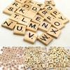 100Pcs Wooden Alphabet Tiles Letter Number Bolcks DIY Crafts Kid Educational Toy