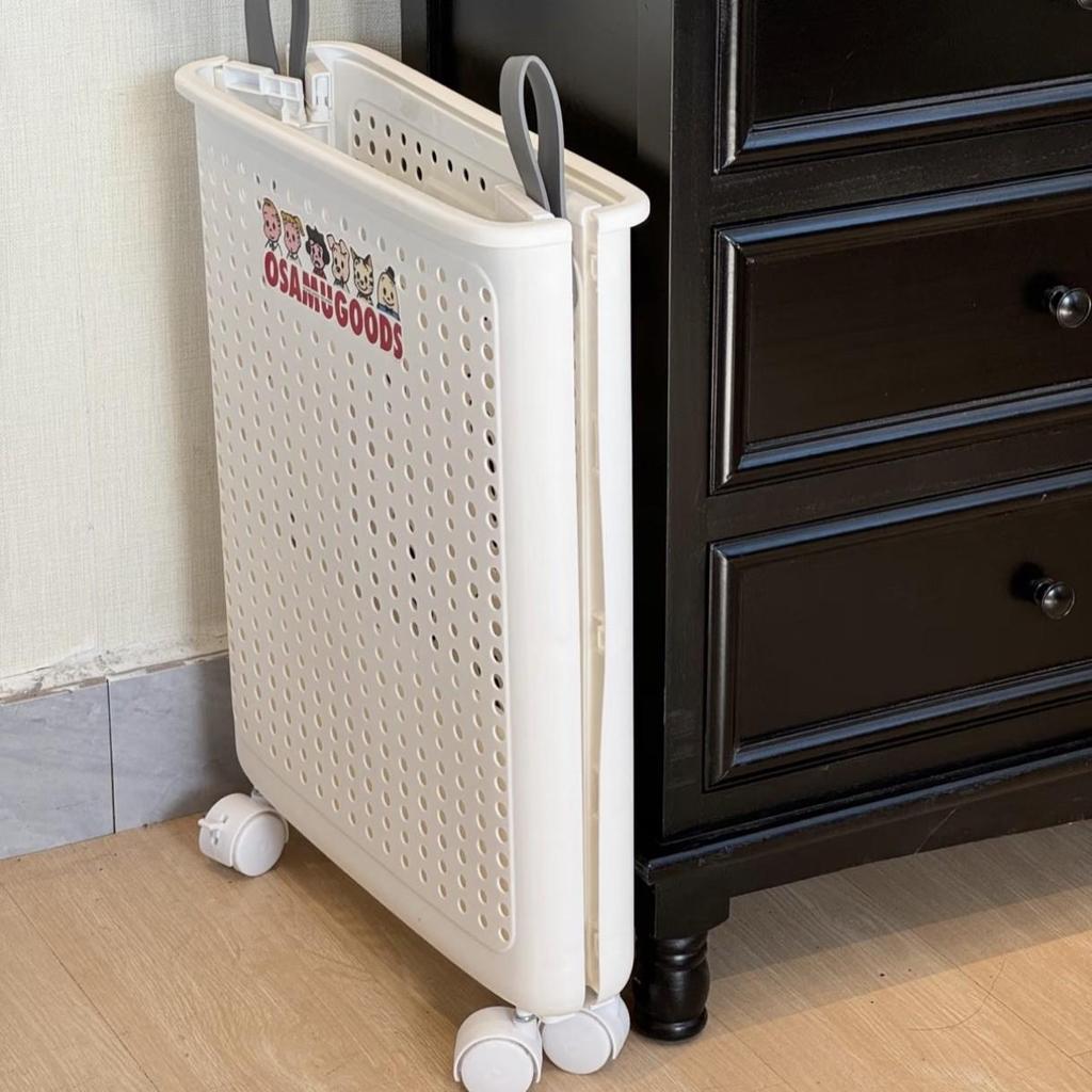 Foldable Large-Capacity Laundry Hamper with Wheels for Bathroom/Toilet