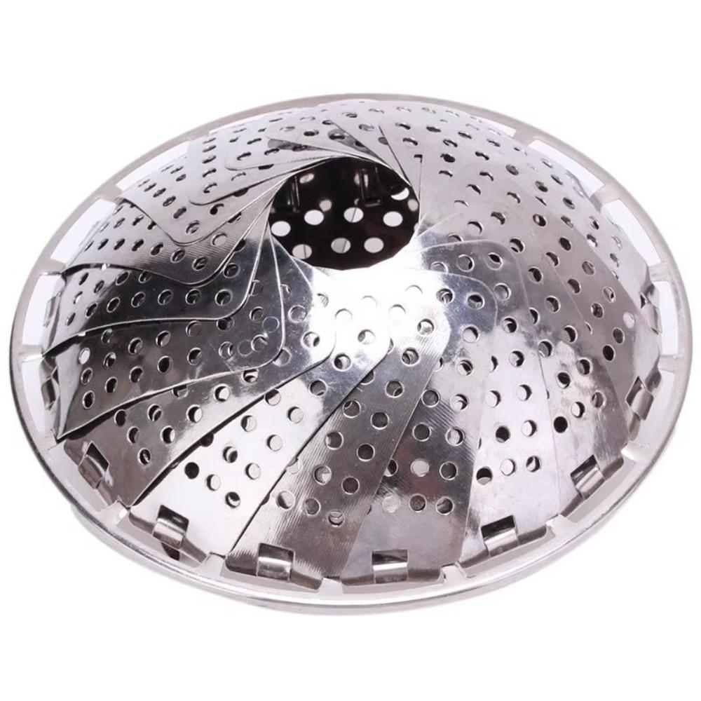 Durable Stainless Steel Folding Dish Steam Expandable Multi-Function Steamer Rack Lotus Leaf Shape Steamer Plate Kitchen Tools
