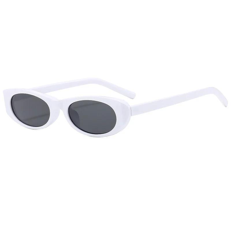 

Vintage Cat Eye Oval Sunglasses Women Brand Designer New Ins Fashion Trendy Small Frame Sun Glasses Shadow UV400 only 1pcs sunglasses