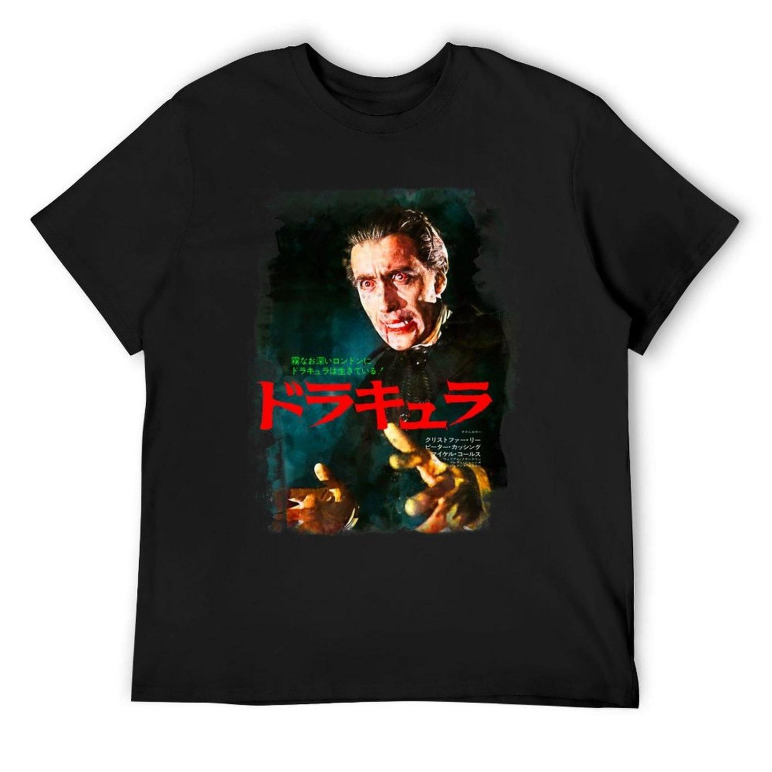 

Christopher Lee As Dracula T-Shirt Street Wear Blouse Tshirts Personalised Tee Shirts for Men S чёрный