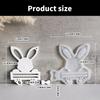 Bunnies Shape Resin Pendant Molds with Hole Epoxy Resin Silicone Molds for Making Keychain Pendant Chocolate Baking