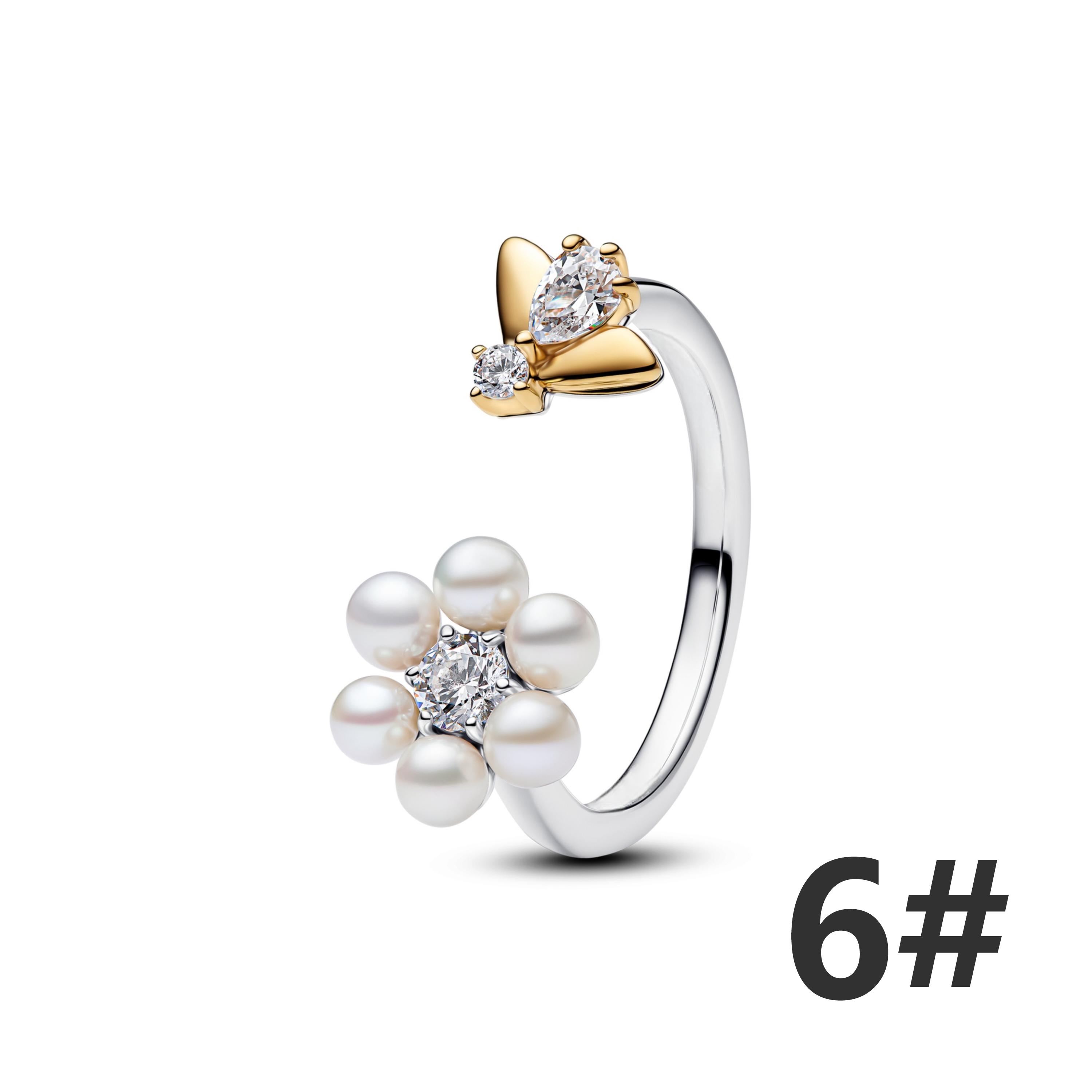 

925 Silver Flower Pearl Stud Earrings Jewelry Womens Necklace Heart Fine Charms Fashion Elegant Romantic Gift For Women