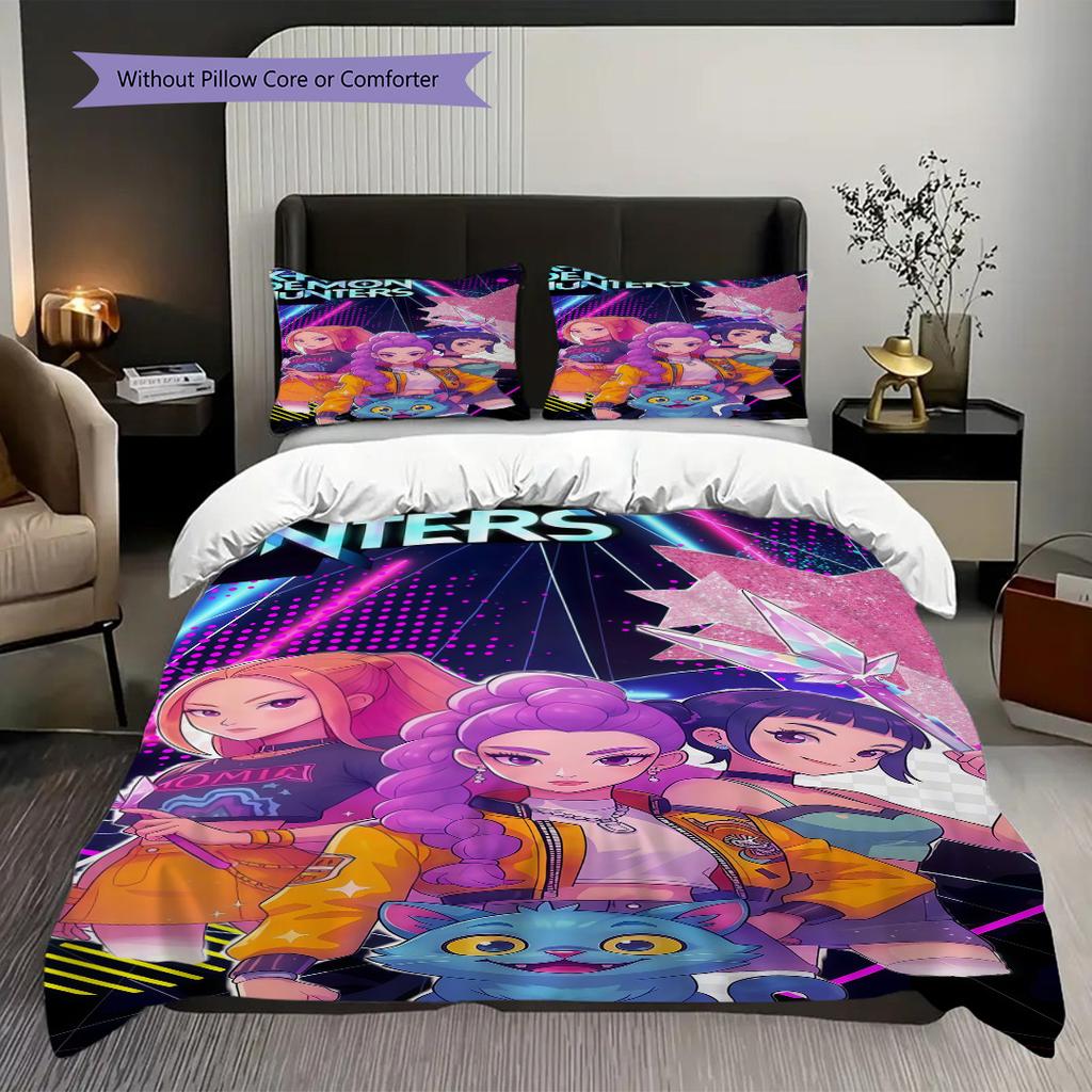 Vibrant Fantasy Trio Three-piece set(1 * duvet cover + 2 * pillowcase, without core)Soft and comfortable Duvet cover and pillowcase