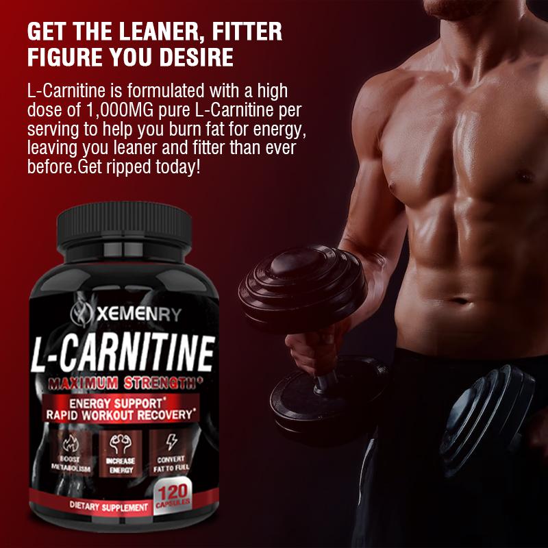 L-Carnitine Capsules 1330mg - Weight Loss, Fat Burning - L-carnitine Tartrate