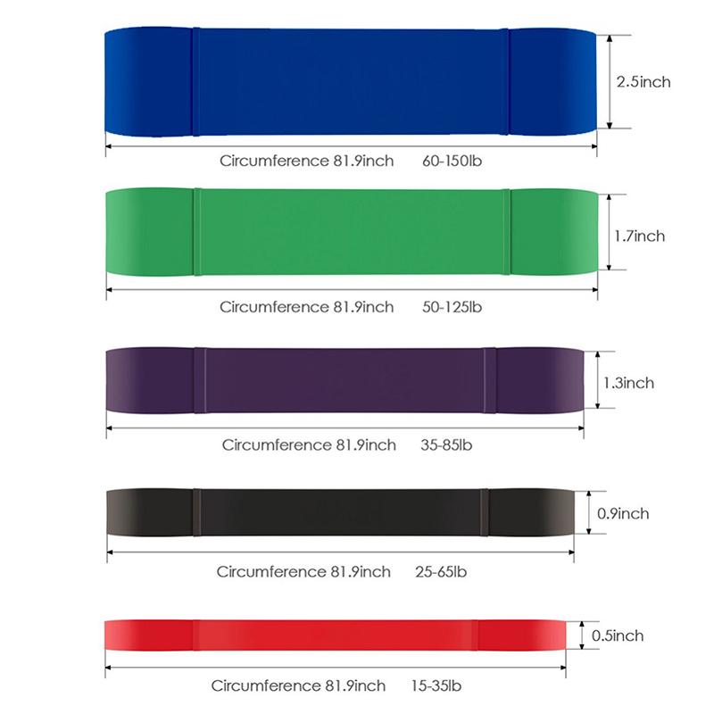Robuste Latex-Widerstandsbänder, elastisches Übungsband für Sport, Kraft, Klimmzug-Unterstützungsband, Workout, Pilates, Fitnessgeräte