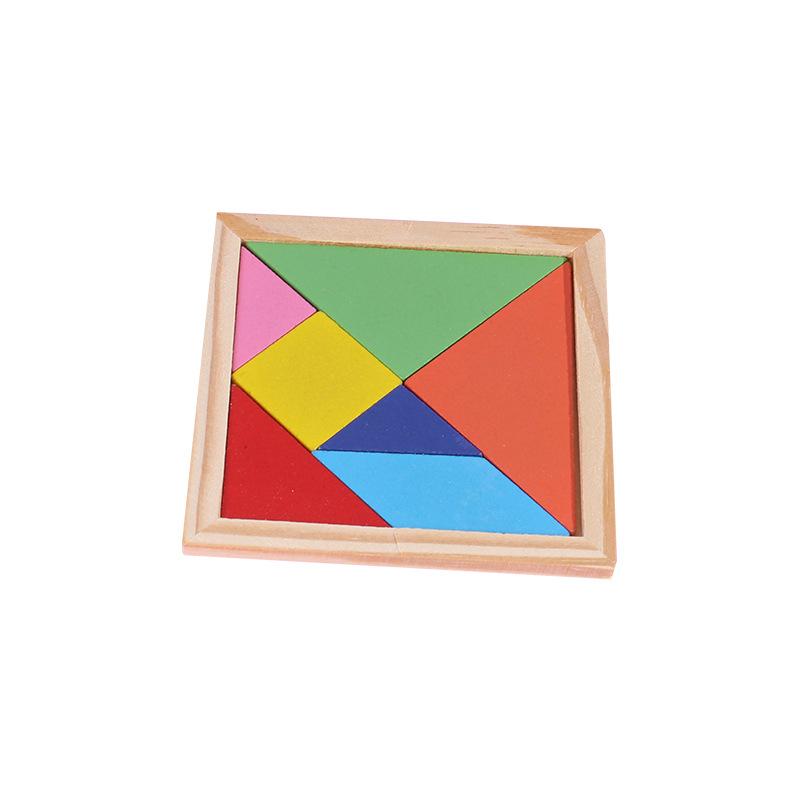 Buntes Holz-Tangram-Set zur Gehirnentwicklung für die Früherziehung