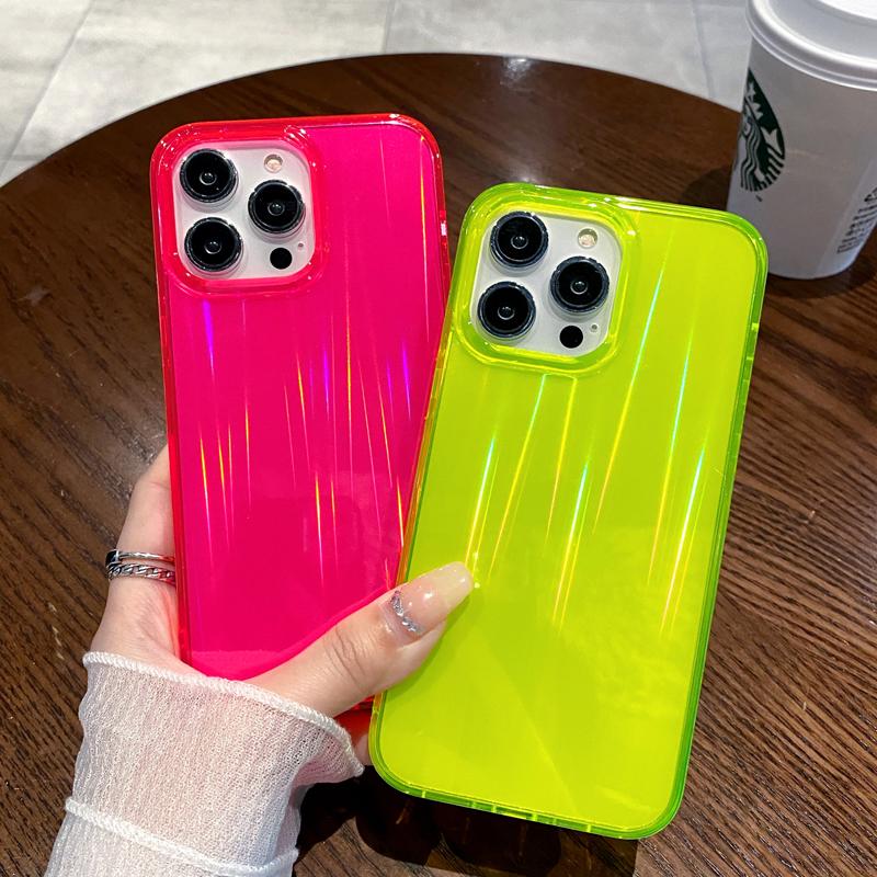 Lyxigt Aurora Laser Telefonfodral för iPhone 11 12 13 Pro Max 14 Plus IMD Soft TPU Silikonfodral för iPhone 14 Pro Max