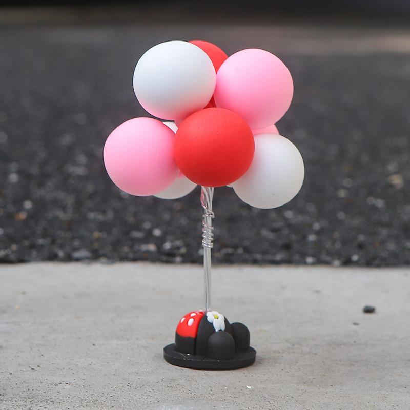 Cute Cartoon Balloon Car Ornament For Car Interior Clay Material