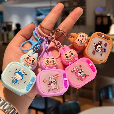 Kawaii Labubu Nachtlicht Puppe Schlüsselanhänger Schüler Schultasche Tasche Ornamente Dekoration Schlüsselanhänger