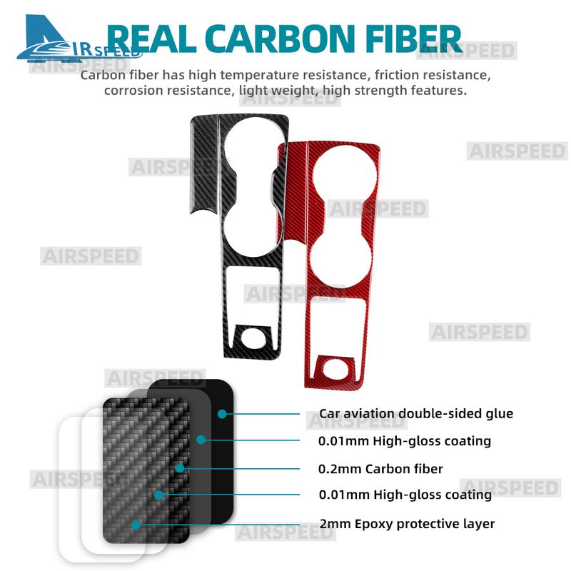 Real Soft Carbon Fiber Sticker For Seat Ibiza 6F 2018 2024 2025 LHD RHD Car Cup Holder Frame Interior
