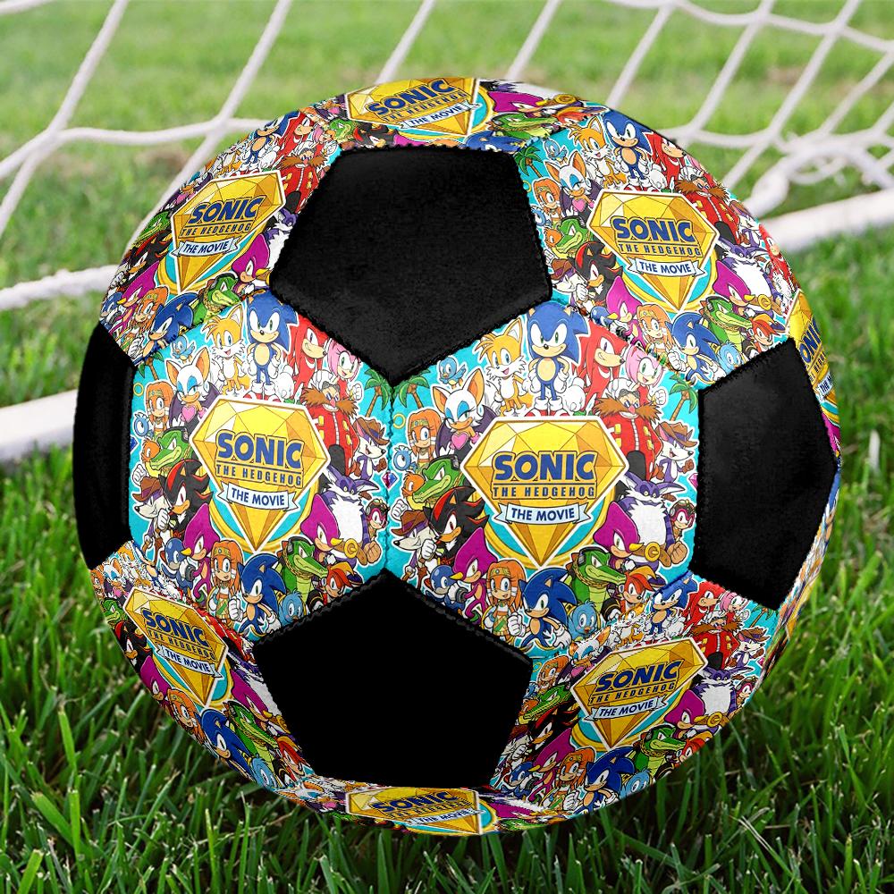 1pc Sonic The Hedgehog Football Soccer Ball Size 5 Indoor Soccer Ball Fashion Colorful Backyard Game -Great For Sports Fans Gift HE84