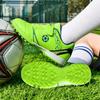 Kids' Breathable Velcro Soccer Shoes, Lightweight Studded Football Trainers for Boys & Girls, Ideal for Grass Fields.