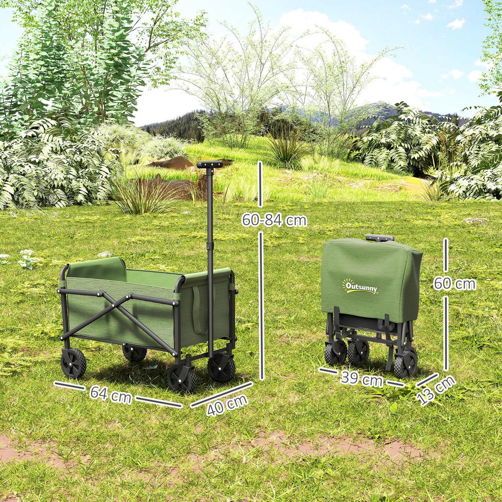 41L Festival Trolley on Wheels, Compact Garden Folding Trolley Cart