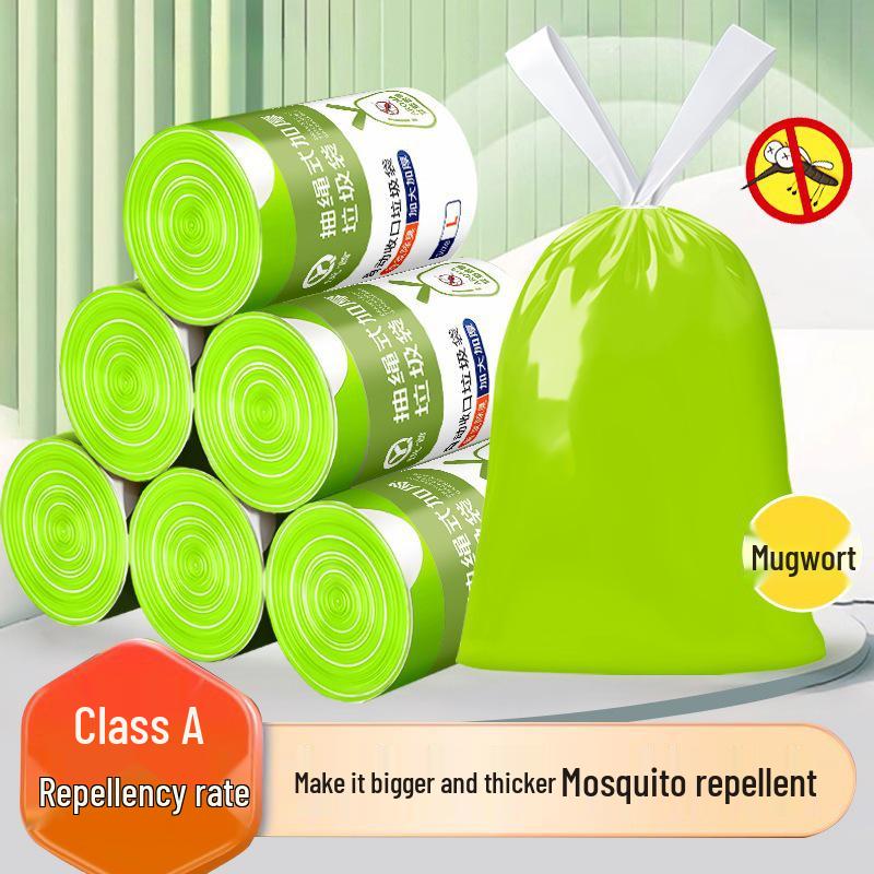 Mugwort Mosquito Repellent Extra Large Drawstring Garbage Bags for Kitchen Use
