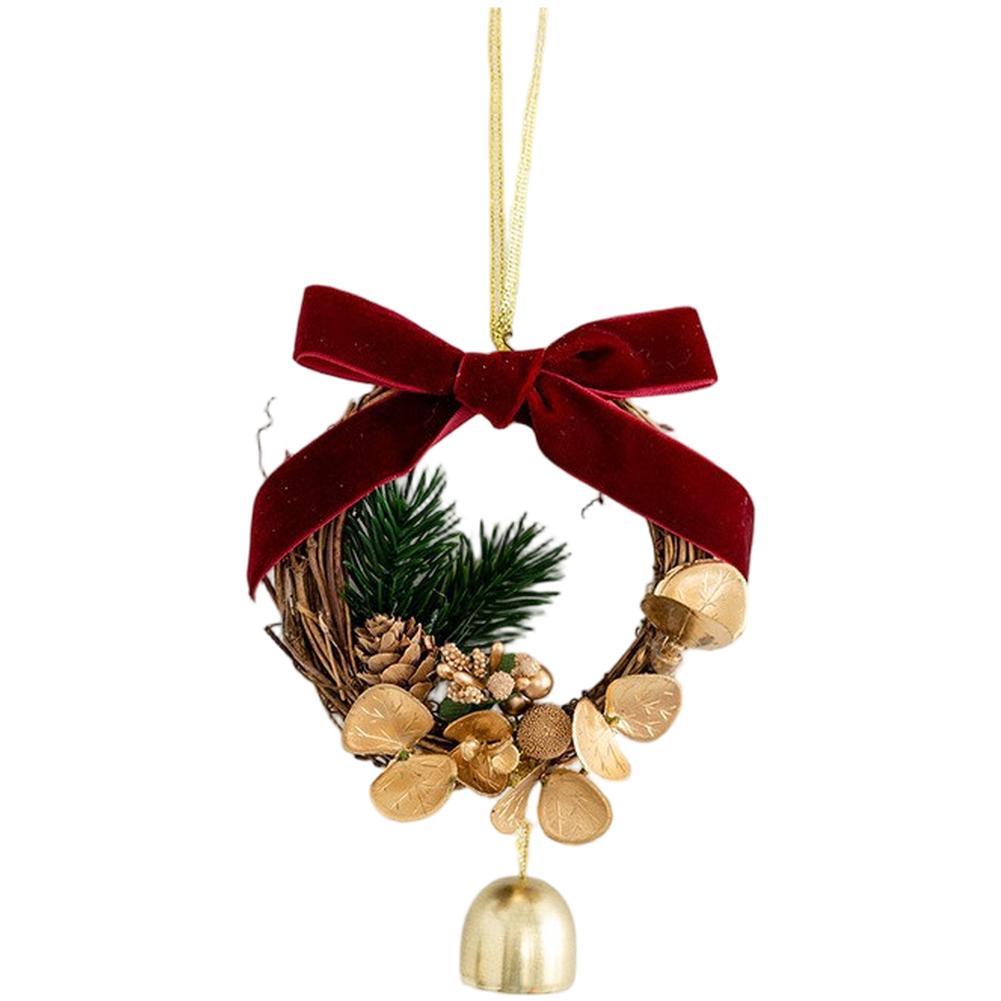 Seasonal Hanging Decorations with Bells and Pine Cone Motifs for Christmas Tree and Indoor For Holiday Ambiance