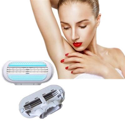 1-20PCS Female Razor Machine Fashion Beauty Tools Portable Cosmetic Three Layer Shaving Safety Razors Razor Cartridges