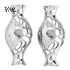 Hollow Vase Earrings 1 Pair Flower for Women, Retro Metal Shape Unique Lightweight Alloy Earring Earrings, DIY Bouquets Floral Holder Jewelry Wedding