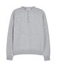 Akesi Andy Soft Henley Neck Knit_Melange Grey