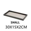 Rectangular Solid Wood Pallet Black Beige Leather Tray Home Soft Decoration Aroma Storage Tray Living Room Entryway Organizer