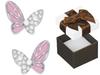 Silver Butterfly Earrings with Pearl and Zirconia for Women Pink Rhodium-Plated Studs