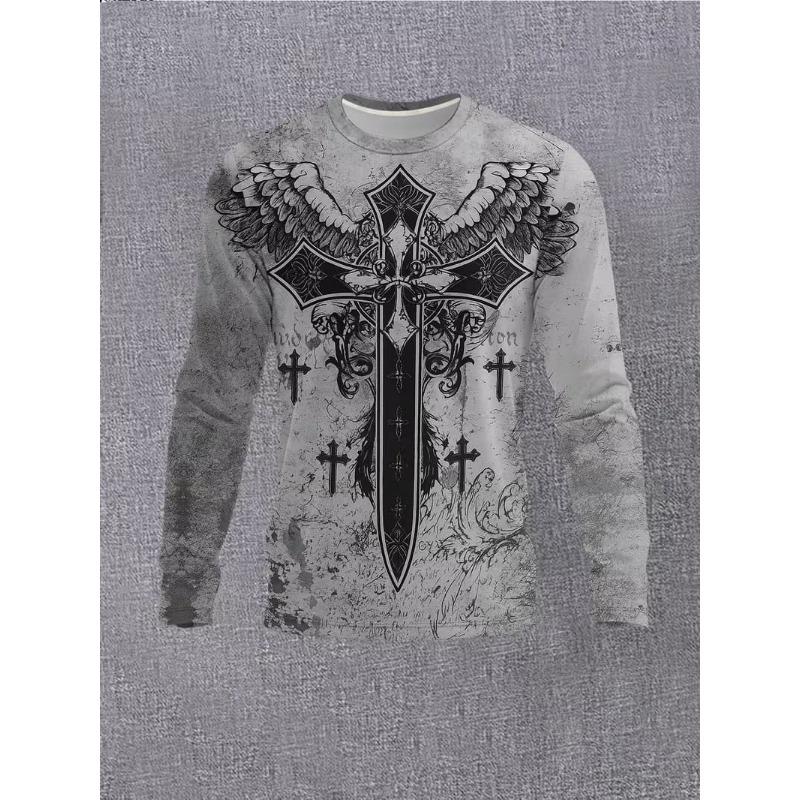 Men's Women's Long Sleeve Stripe Print T-Shirt Casual Wear Long Sleeve Top for Outdoor and Daily Wear T-shirt Pullovers