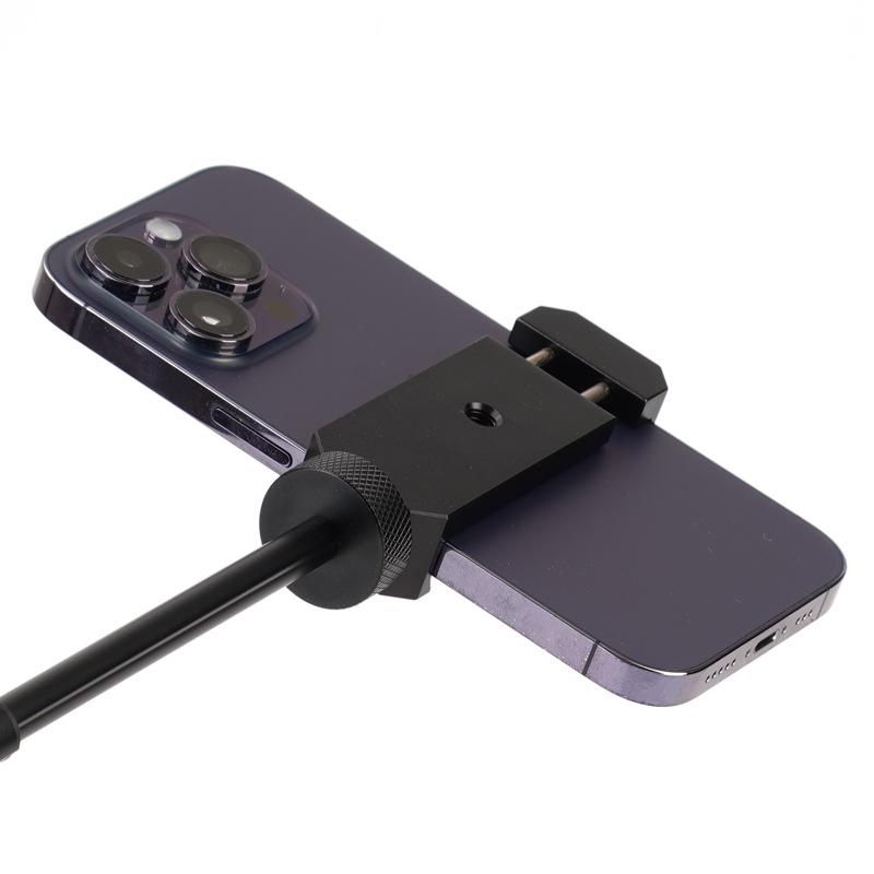 Aluminum Alloy Selfie Stick Tripod: Vertical/Horizontal Shooting, Metal Phone Clip, Cold/Hot Shoe Mount for Vlog & Live Broadcast