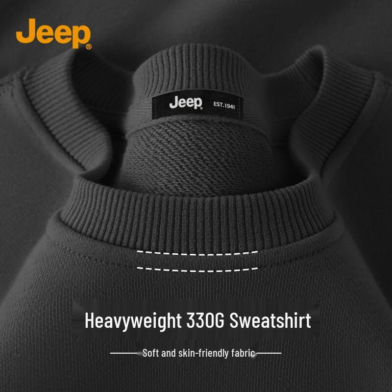 JEEP Men's Heavyweight Round Neck Sweatshirt