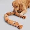 Funny Cartoon Plush Sausage Sound Toy Bite-resistant Creative Pet Chew Plush Toy Soft Cleaning Tooth Squeaky Dog Toy Gift
