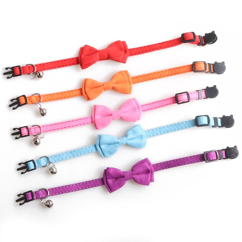 New Pet Dog Collar Solid Color Macaron Suede with Bow for Cats and Dogs  Dog Accessories for Small Dogs Dog Harness Dogs Leash