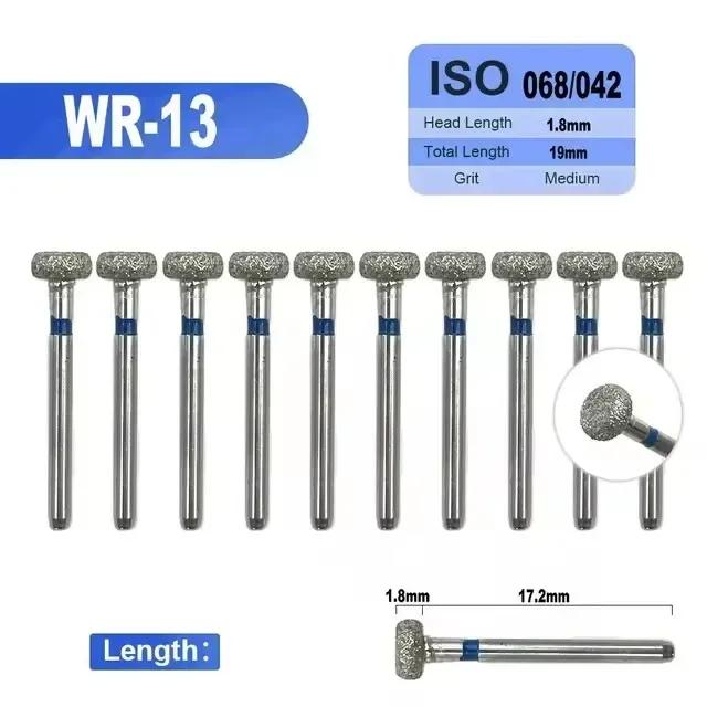 10pcs/box Dental Diamond Burs Drill FG Diamond 1.6mm Shank for High Speed Handpiece Burs