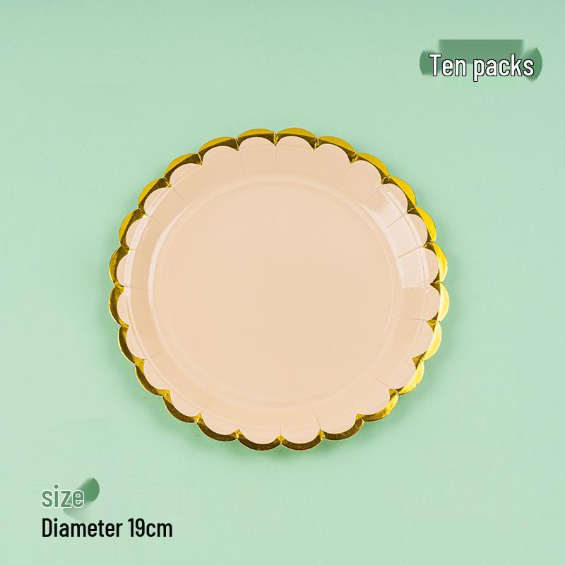 Disposable Party Supplies Set: Paper Plates and Cups for Birthdays and Weddings