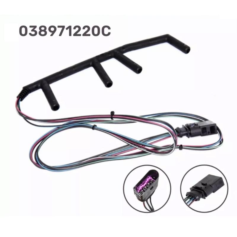Replacement Accessories Crude Oil 4 Wire Diesels Glow Plug Harness Waterproof for 038971220C 904-090 Easy Installation