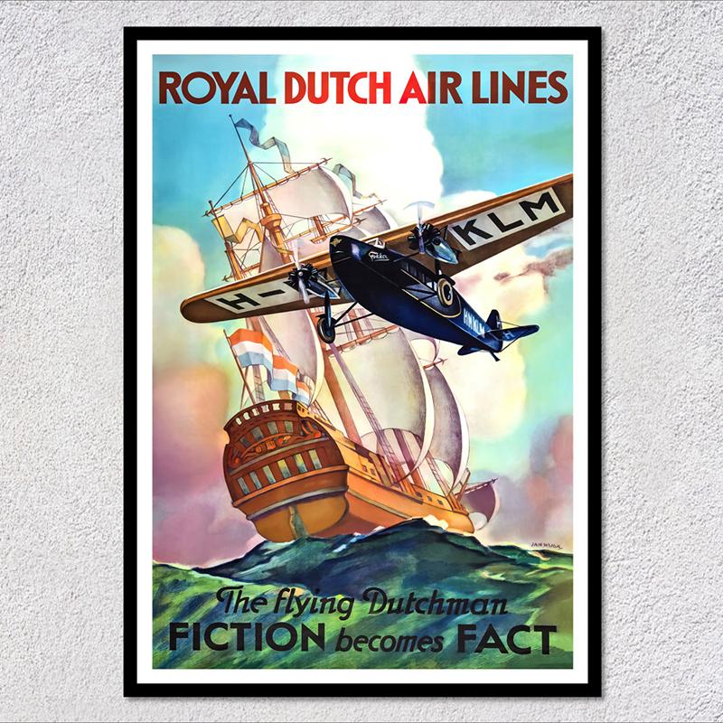 Retro Airways Flights Poster Vintage Aviation Wall Art Print Flying Machines Canvas Painting Pictures for Home Decoration